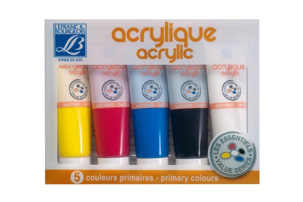 LOUVRE ACRYLIC Akrylfärgset 5x120 ml