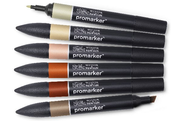 Promarker set, earth tones 6pcs