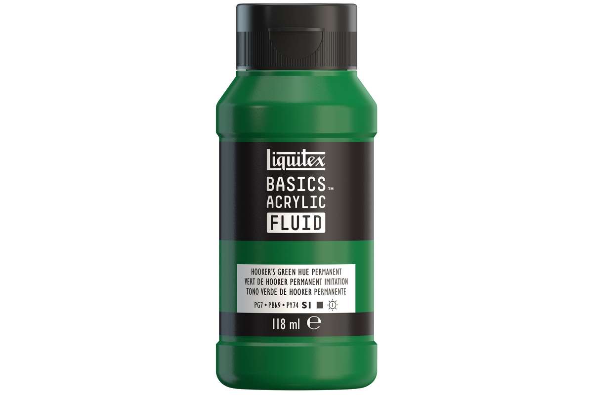 Basics fluid 118ml hookers green permanent hue row