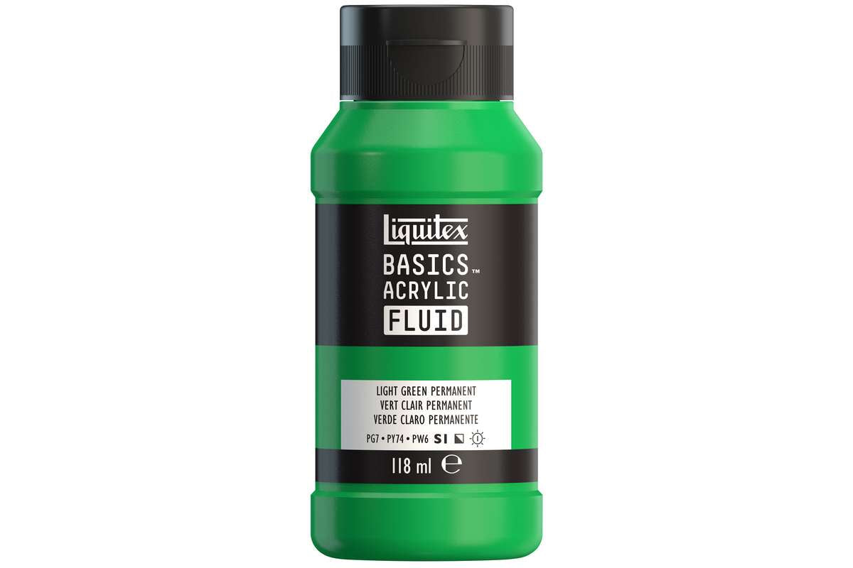 Basics fluid 118ml light green permanent row 312