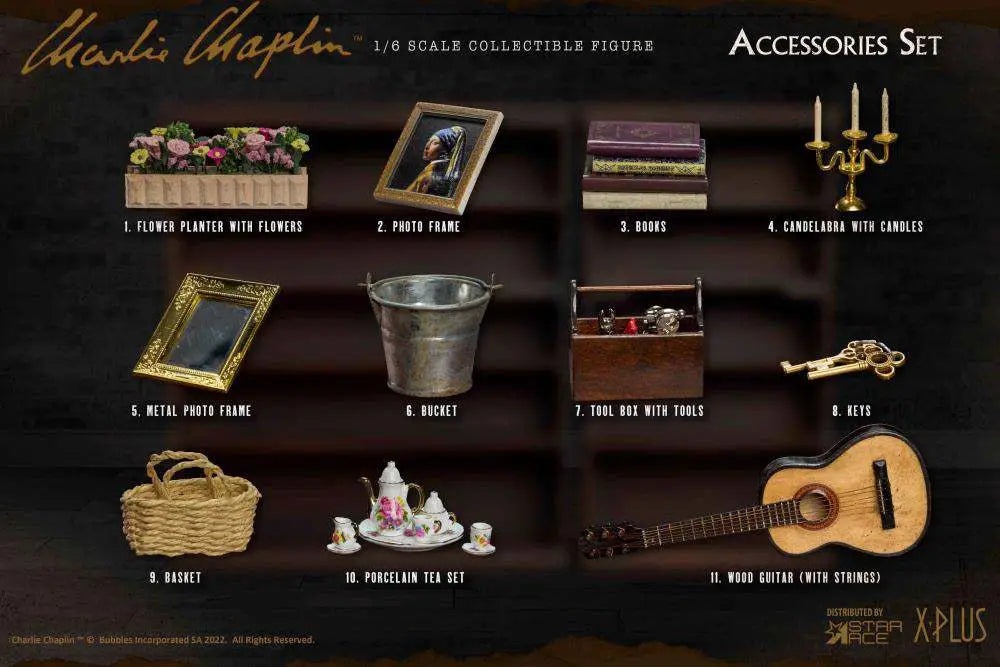CHARLIE CHAPLIN 1/6 ACCESSORIES SET