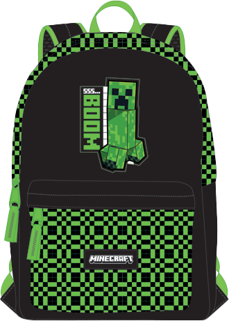 MINECRAFT - Boom - 1 Comp. BackPack + pocket '42x30x18cm'