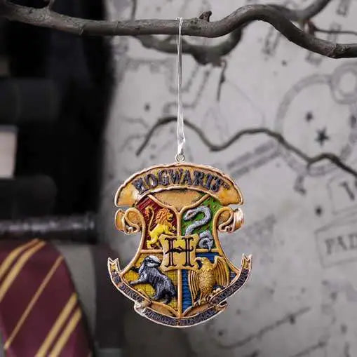 HARRY POTTER HOGWARTS CREST HANGING ORNAMENT