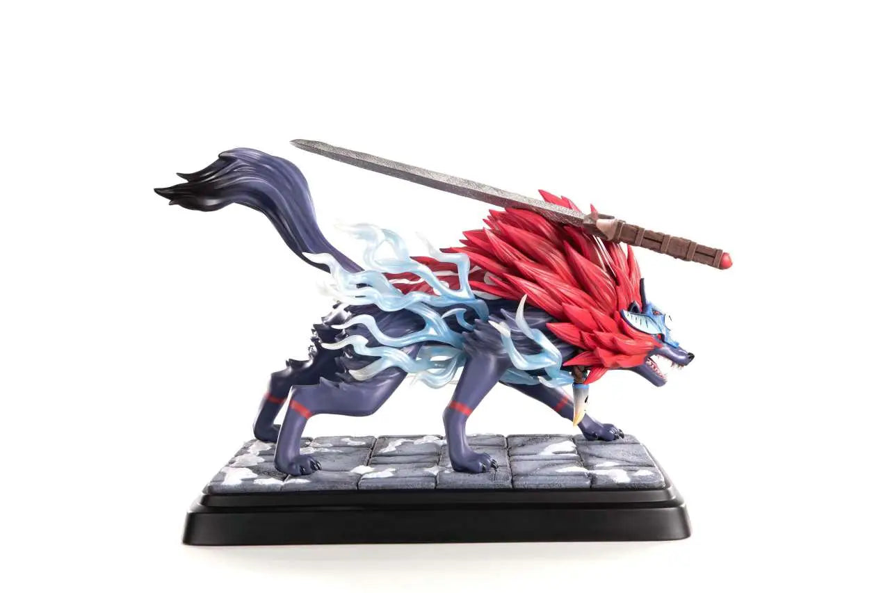 OKAMI OKI WOLF FROM RESIN STATUE