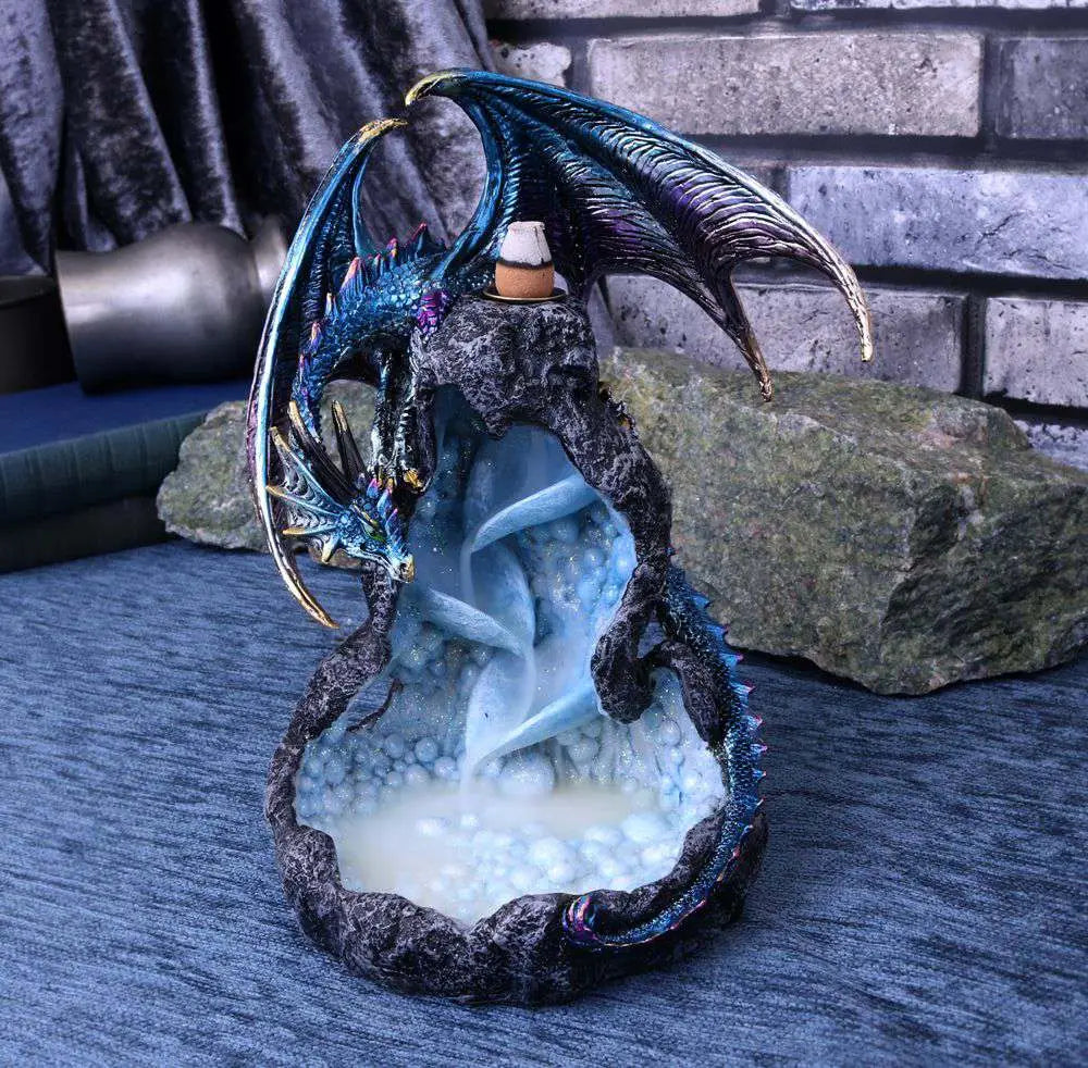INCENSE BURNER DRAGONS INTRIGUE BACKFLOW
