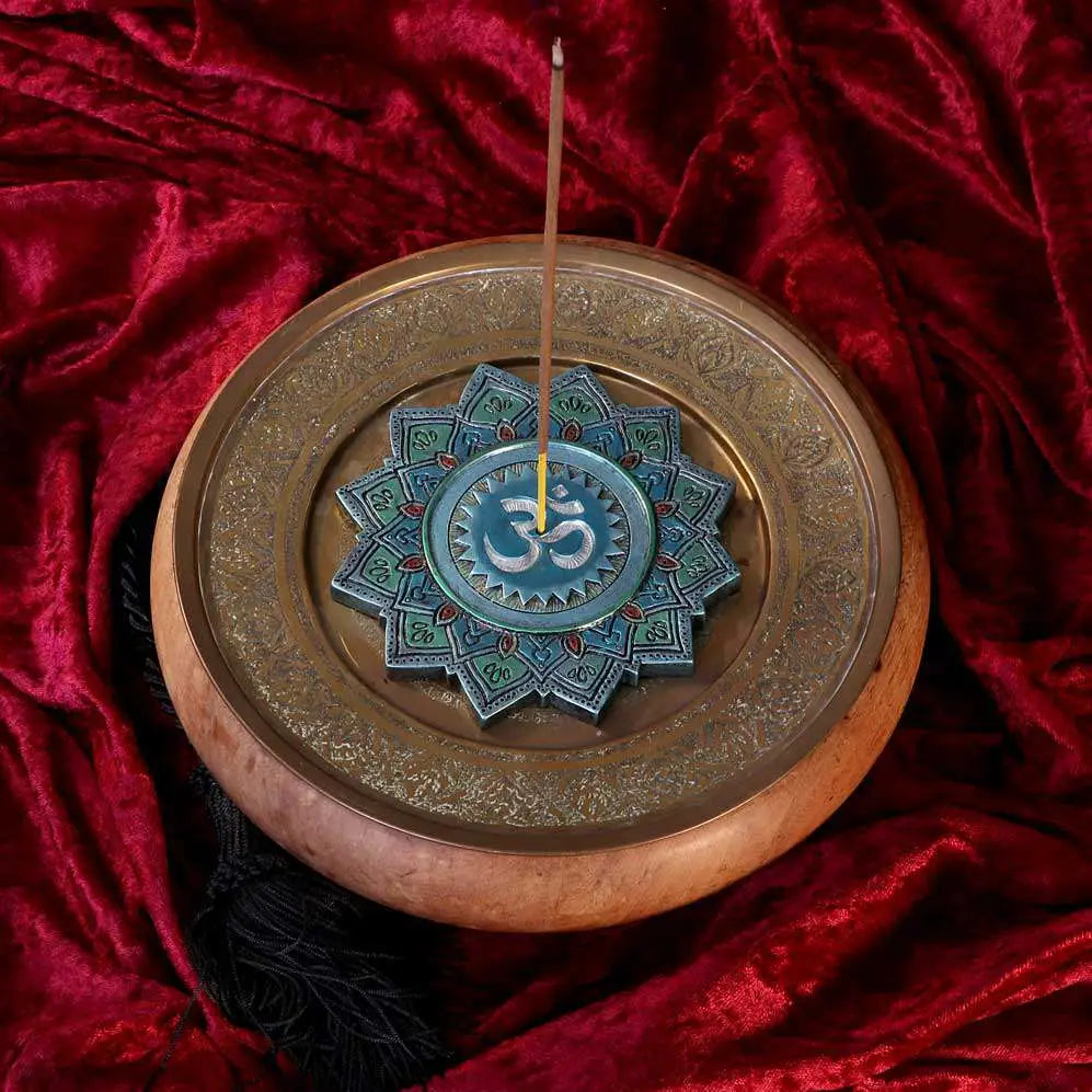 INCENSE BURNER OM SACRED SOUND SET 4