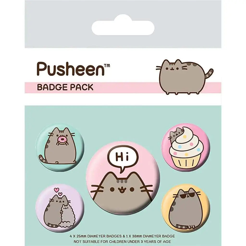 PUSHEEN PUSHEEN SAYS HI BADGE PACK