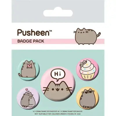 PUSHEEN PUSHEEN SAYS HI BADGE PACK