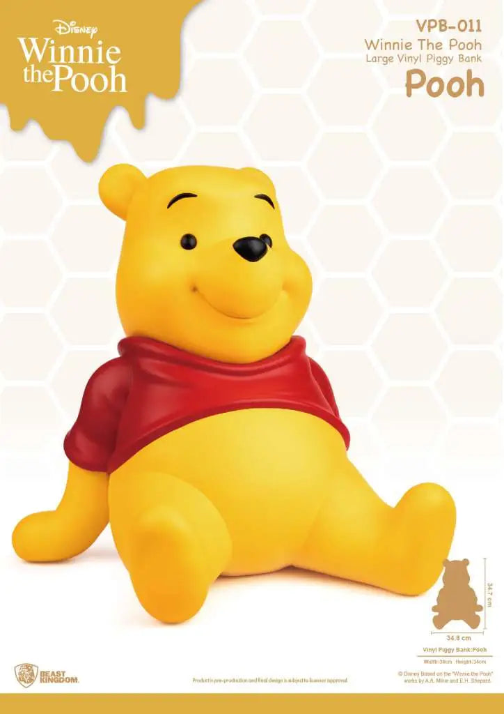 WINNIE POOH LARGE VINYL PIGGY BANK
