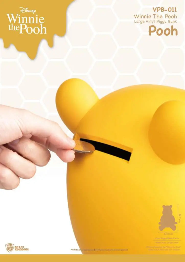 WINNIE POOH LARGE VINYL PIGGY BANK