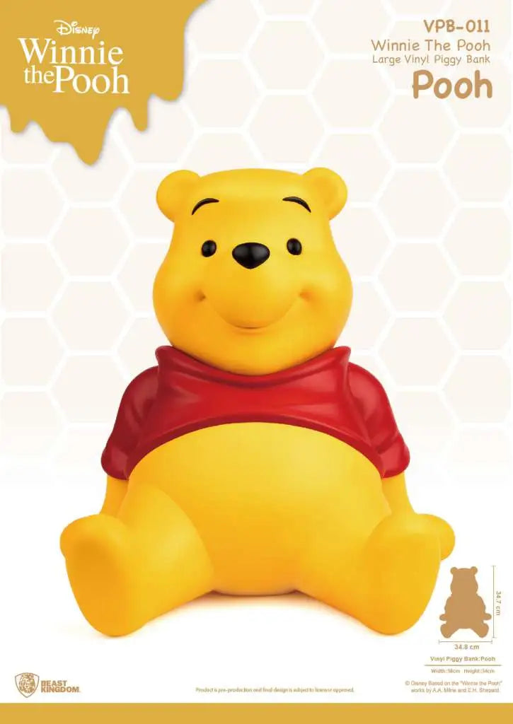 WINNIE POOH LARGE VINYL PIGGY BANK