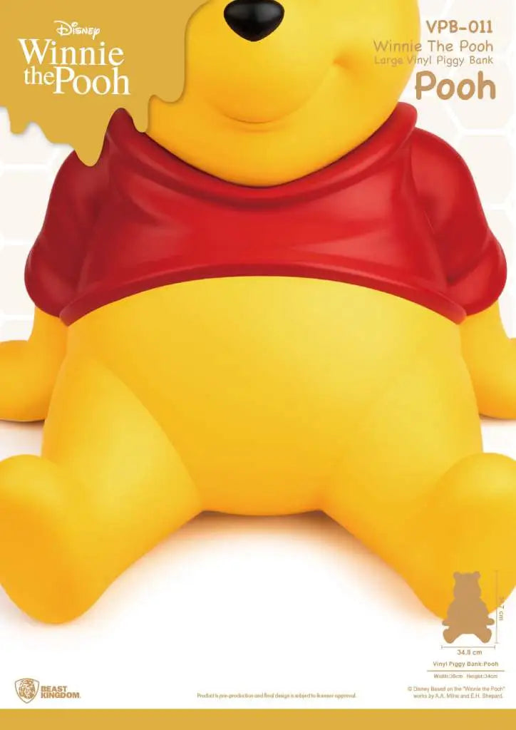 WINNIE POOH LARGE VINYL PIGGY BANK