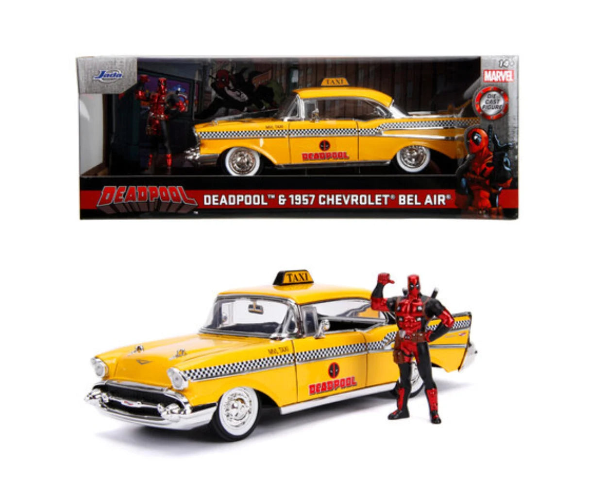 DEADPOOL - 1957 Chevy Bel Air 1 + Deadpool Figure - 1:24