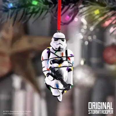 STORMTROOPER IN FAIRY LIGHTS DECORATIVE HANGING ORNAMENT