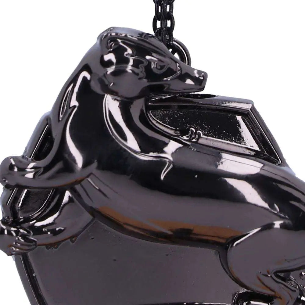 HARRY POTTER HUFFLEPUFF CREST SILVER HANGING ORNAMENT