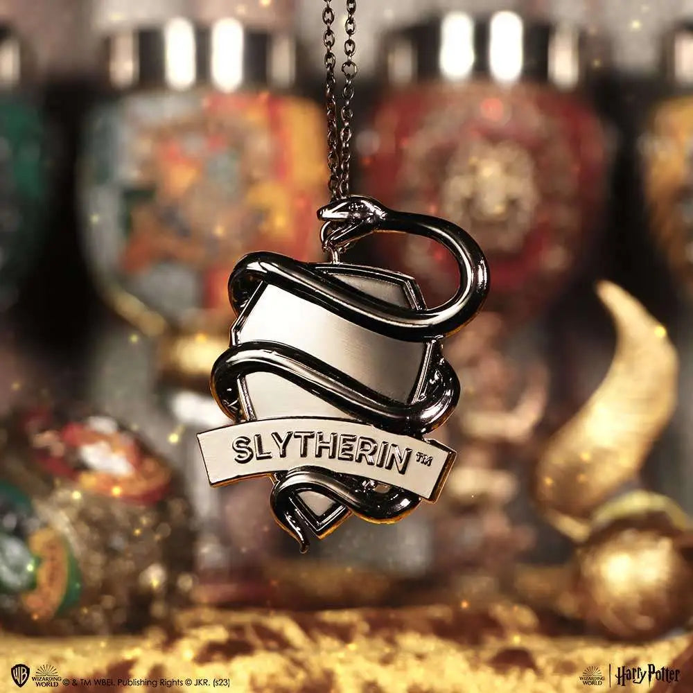 HARRY POTTER SLYTHERIN CREST SILVER HANGING ORNAMENT