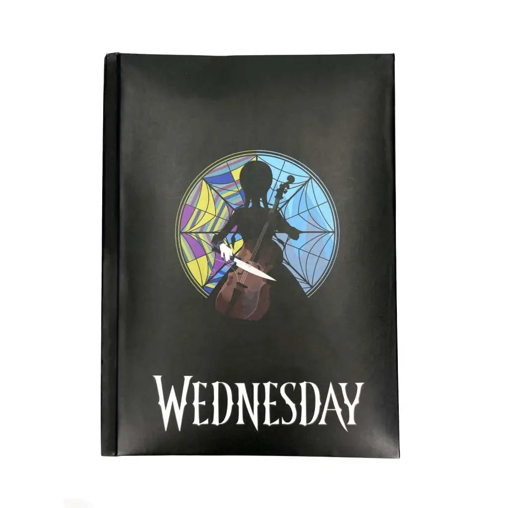WEDNESDAY ROSE WINDOW NOTEBOOK WITH LIGHT