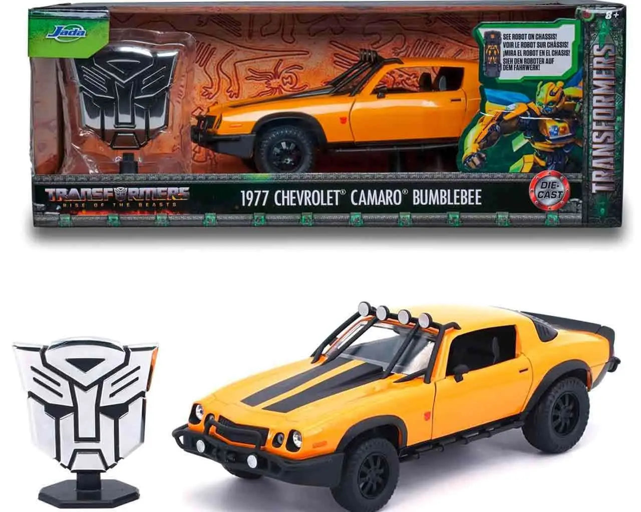 Transformers Rise of the Beasts - 1977 Chevrolet Camaro Bumblebee - 1:24 Die-Cast Model