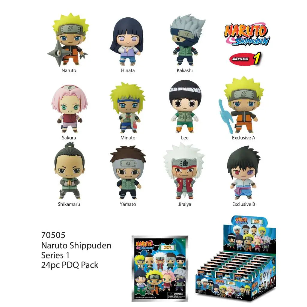 NARUTO SHIPPUDEN S1 BAG CLIP BLIND BOX DISPLAY (24)