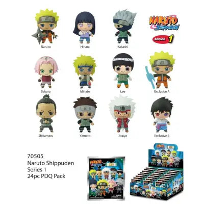 NARUTO SHIPPUDEN S1 BAG CLIP BLIND BOX DISPLAY (24)