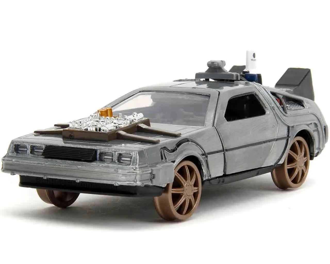 Back To The Future Part 3 - 1982 De Lorean DMC 12 With Railroad Wheels - 1:32 Die-Cast Model Limited Edition