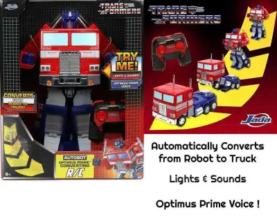 TRANSFORMERS GENERATION 1 - OPTIMUS PRIME TRANSFORMING TO ROBOT - 1:16 MODEL WITH REMOTE CONTROL