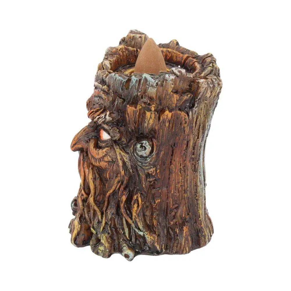 GREEN MAN TREE SPIRIT AGED OAK BACKFLOW INCENSE BURNER