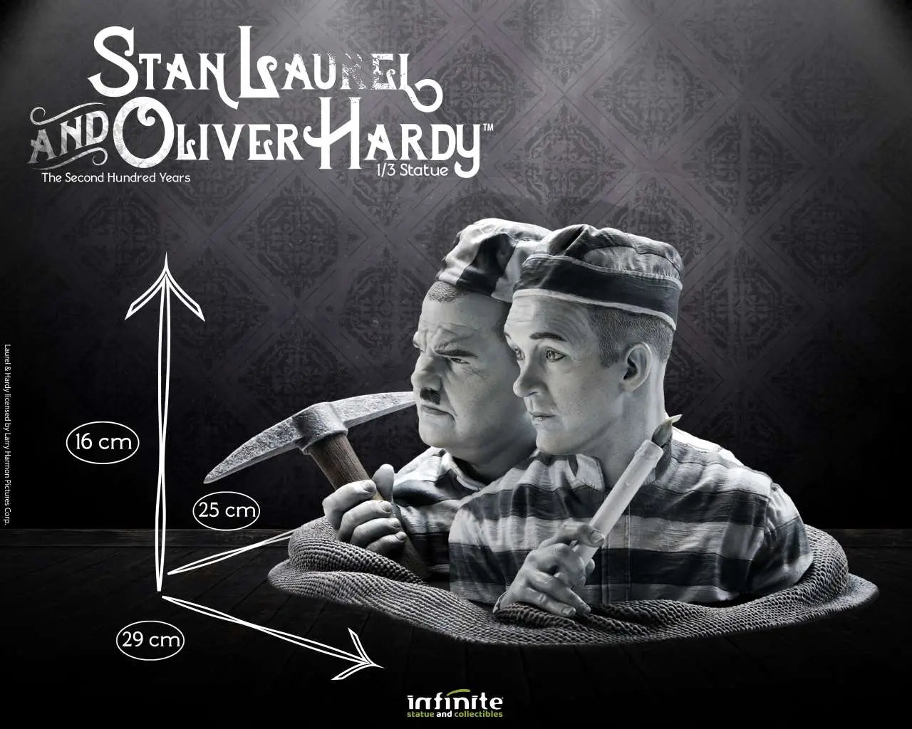 STAN LAUREL & OLIVER HARDY 1/3 STATUE