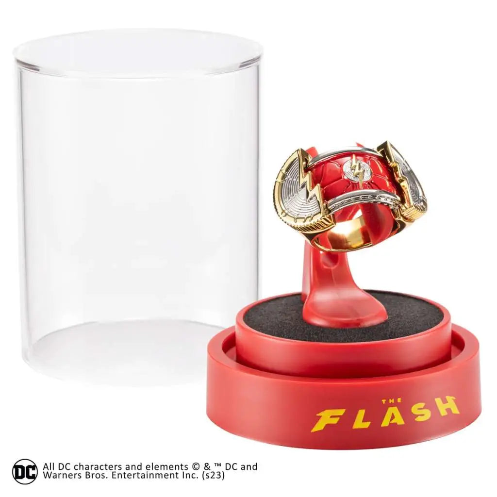 DC FLASH MOVIE PROP REPLICA RING WITH DISPLAY