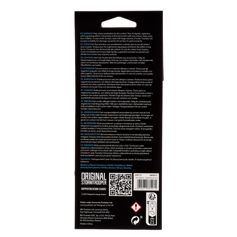 STAR WARS - Stormtrooper - Car Air Freshener - Blueberry