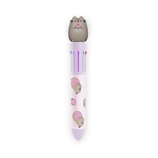 PUSHEEN - Donuts - Stylo-Bille 10 couleurs 3D