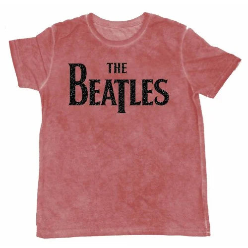 THE BEATLES - T-Shirt BurnOut Col - Logo Red - Men (S)