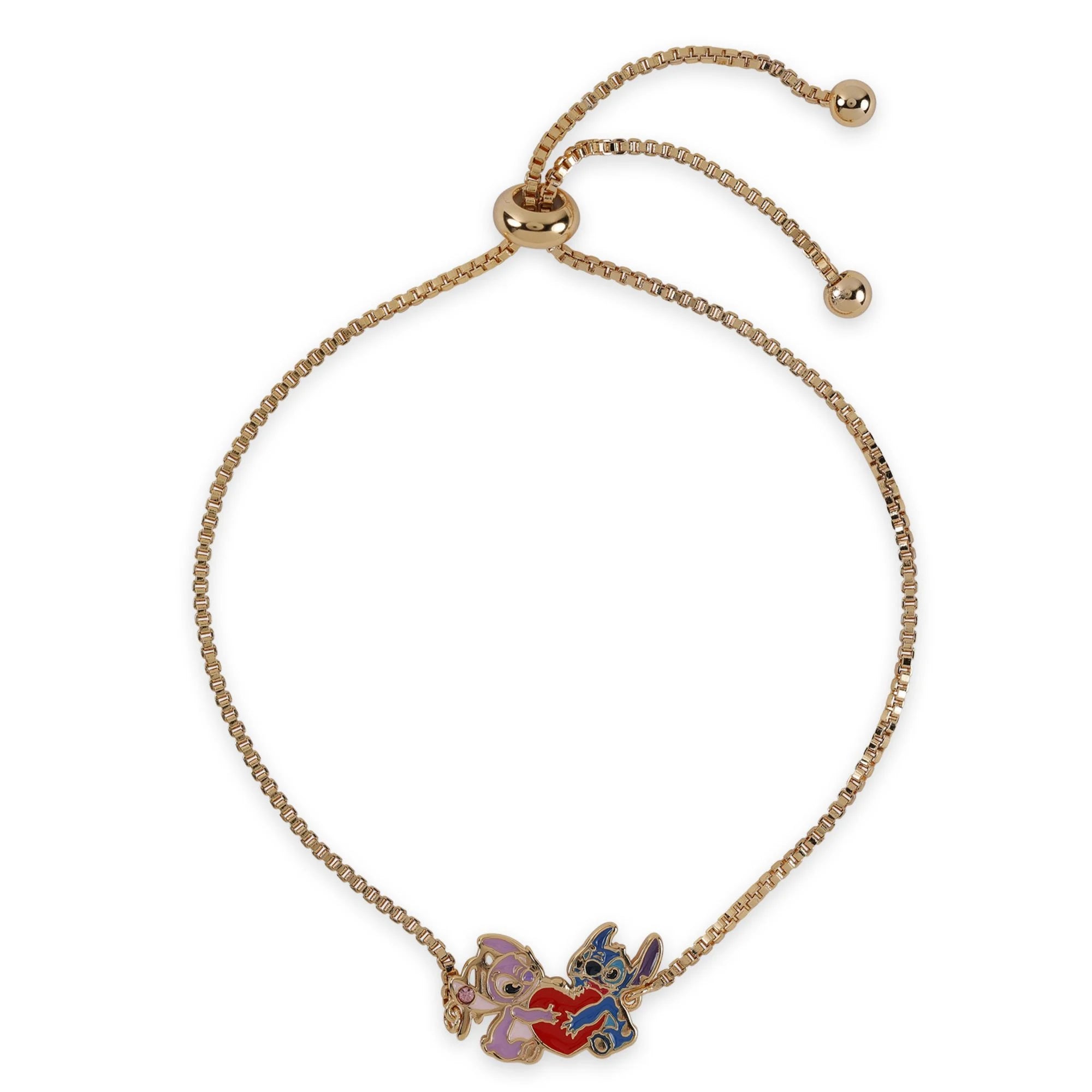 STITCH & ANGEL - Golden Bracelet with Stitch Pendant 7mm