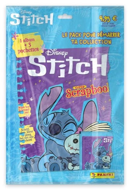 DISNEY - Stitch Panini Starter Pack 1 Albun + 3 Packets Stickers - FR