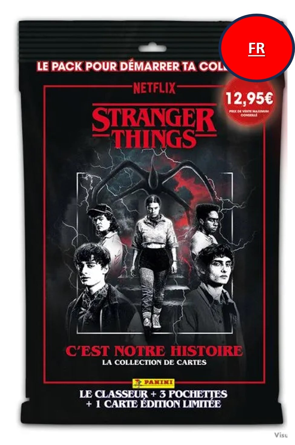 STRANGER THINGS - Panini Starter Pack (1 album +18 TC+ 1 Ed Lim.) - FR