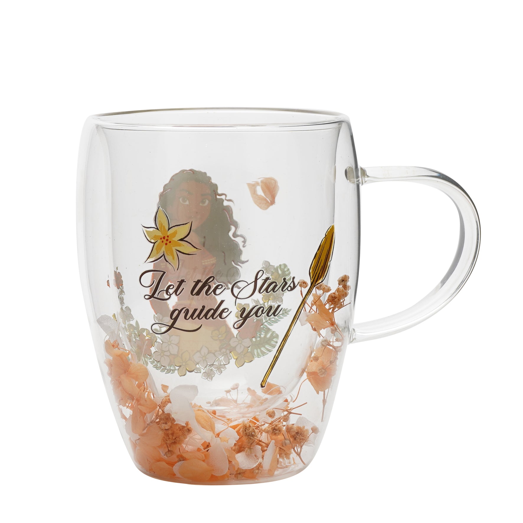 DISNEY PRINCESS - Moana - Glass with Dried Flowers 10oz
