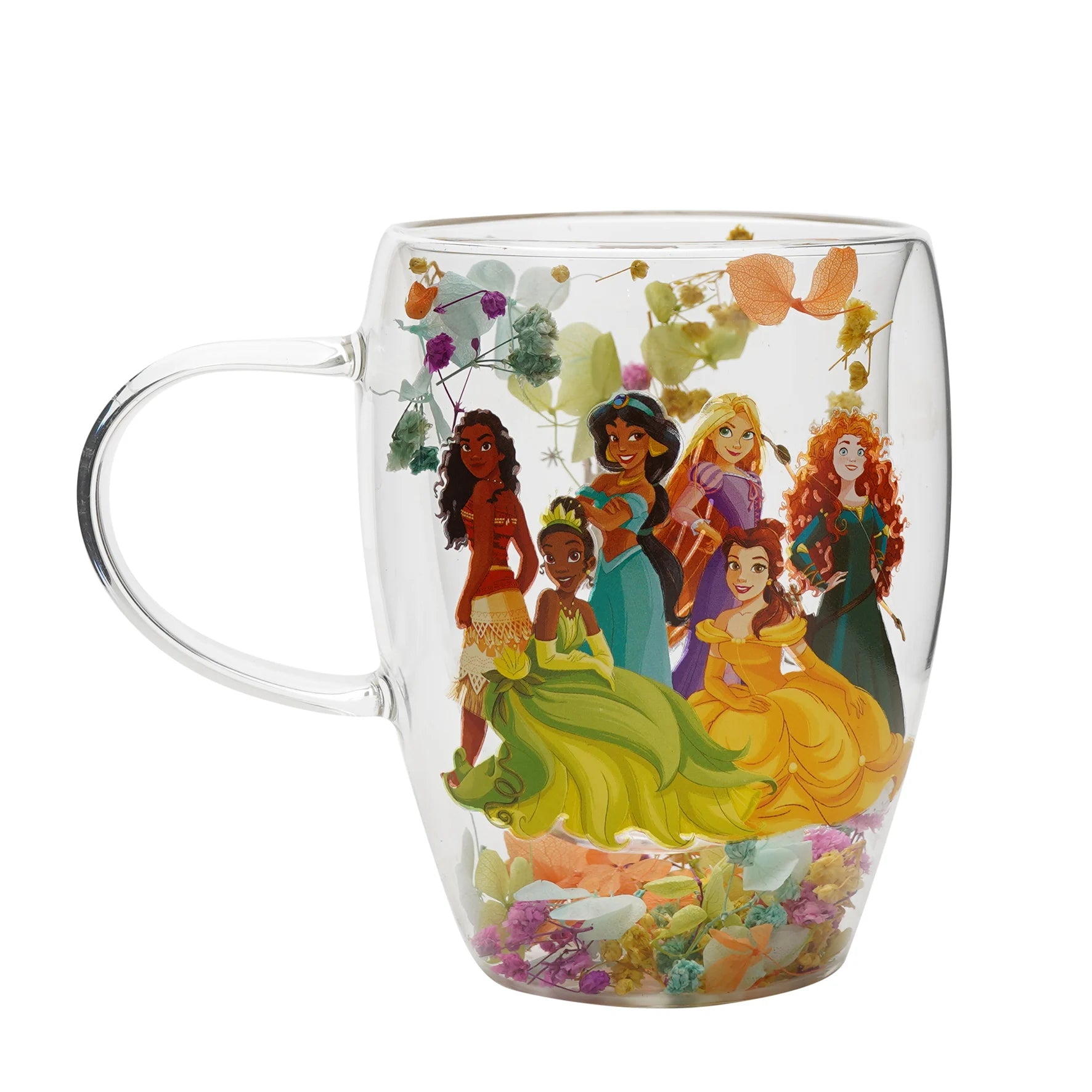 DISNEY PRINCESS - Princess - Glass with Dried Flowers 10oz