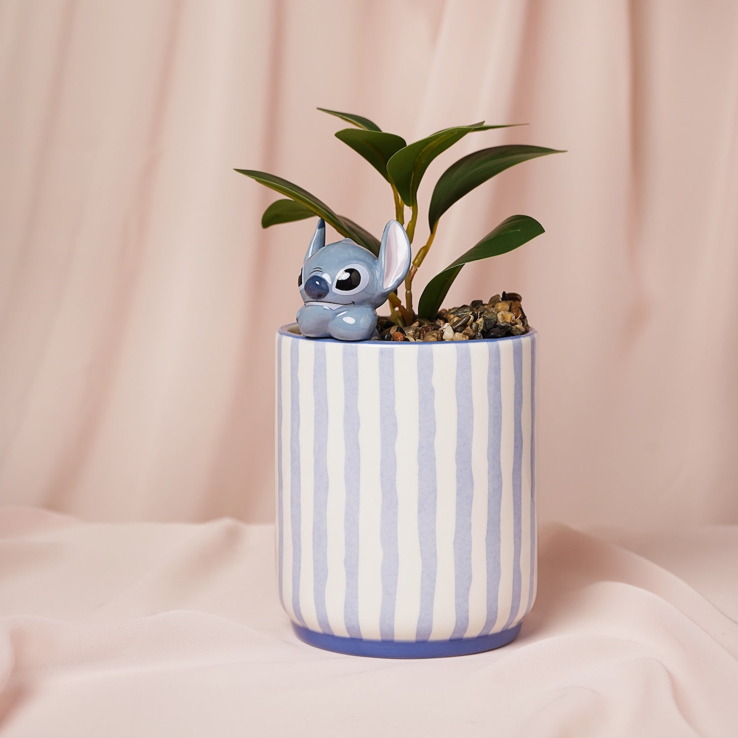 STITCH - Planter with a Mini 3D Stitch + Faux Plant