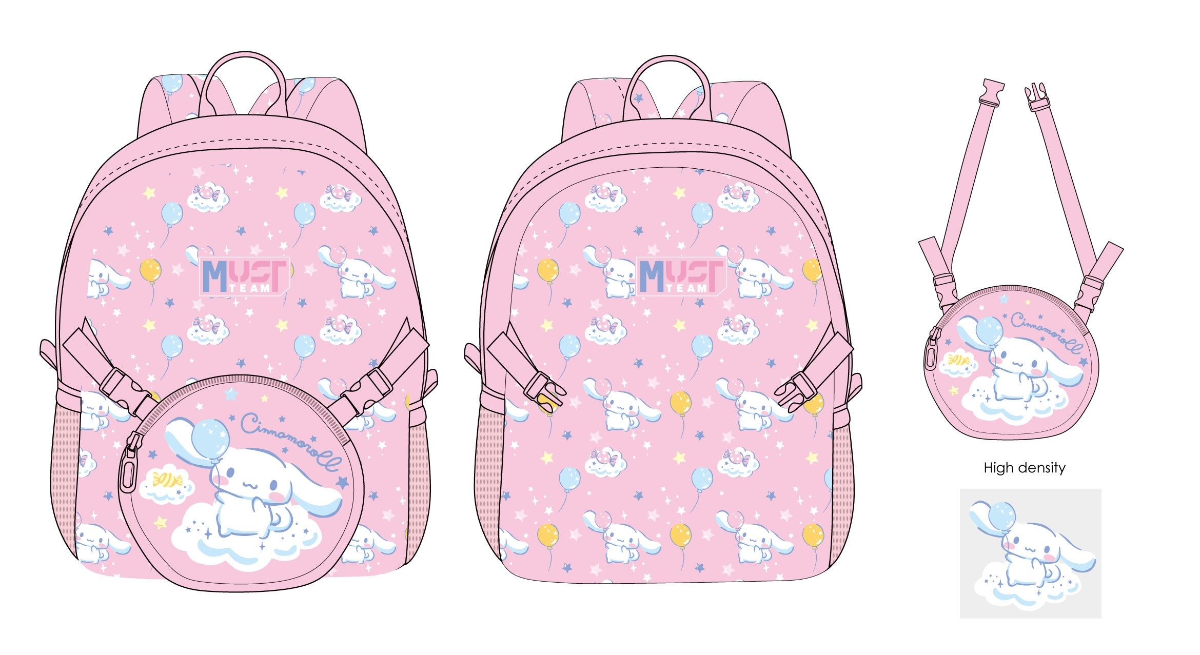 CINNAMOROLL - Must - Backpack + detachable shoulder bag