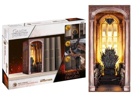 GAME OF THRONES - BOOK NOOK KIT - Iron Throne - 91pc + LED Light