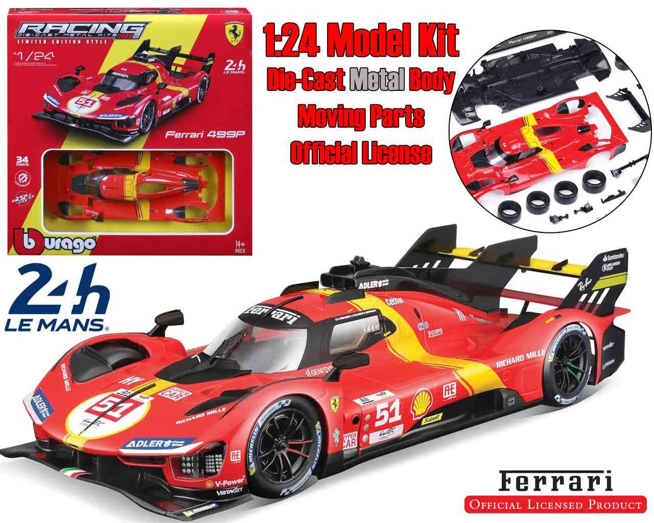 FERRARI - 499p Lmh (2023 24h Le Mans Champion) - Model Kit 1/24