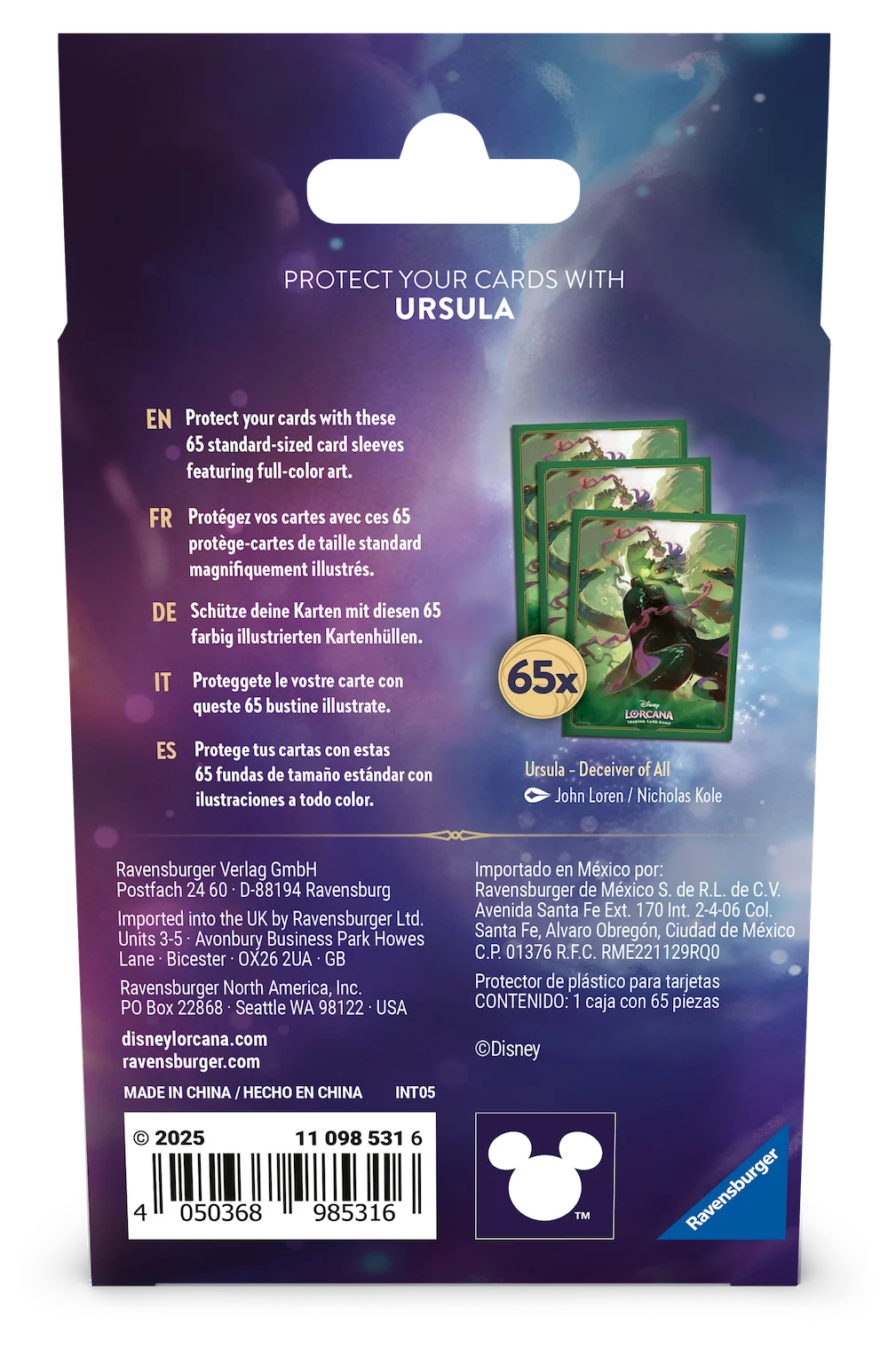 DISNEY - Lorcana - Card Sleeve - Ursula - Chapter 7