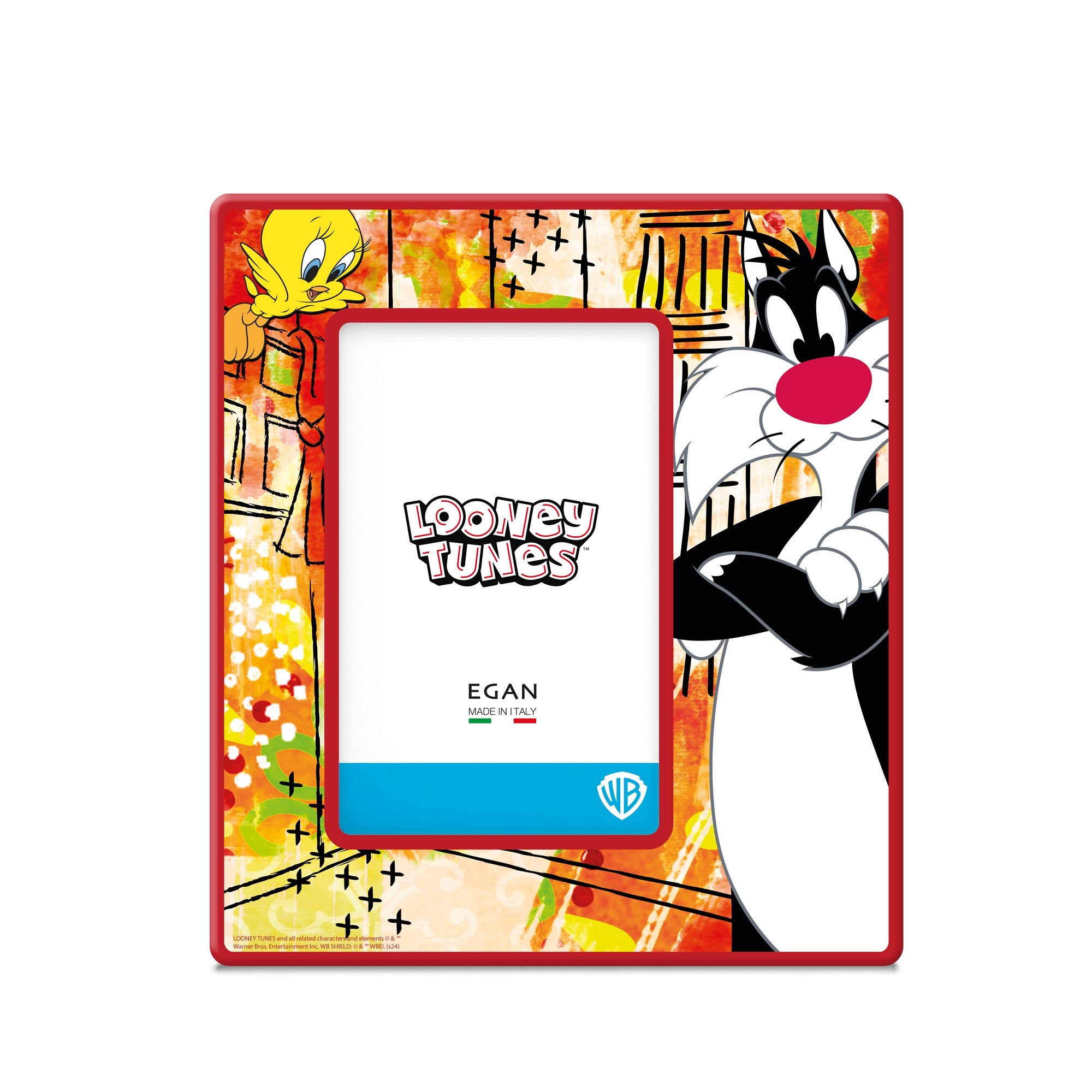 LOONEY TOONS - Ceramic Photo Frame 20x18cm - Syvester & Tweety