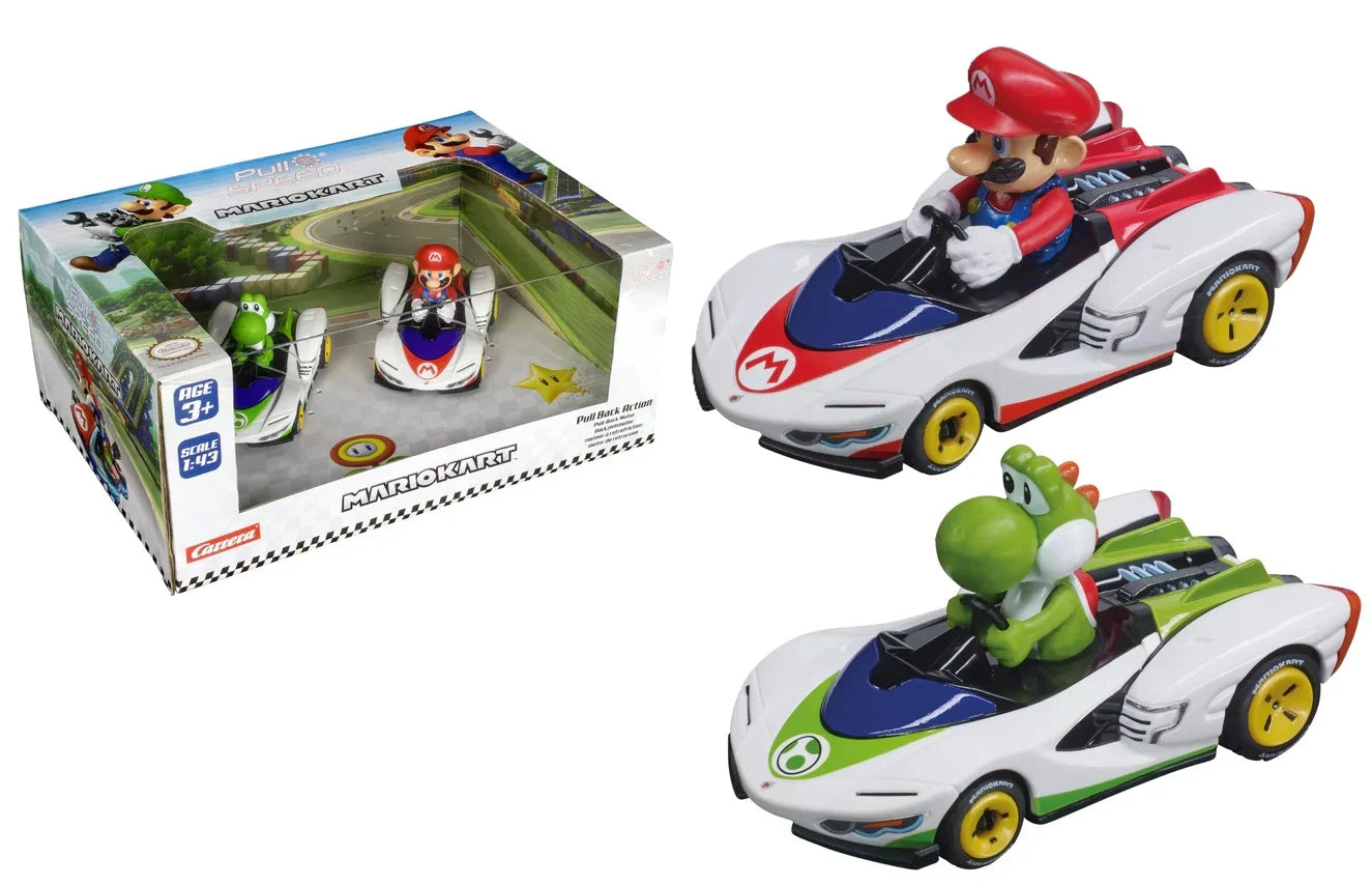 MARIO KART - Mario & Yoshi - Twinpack PWing Pull Back Action