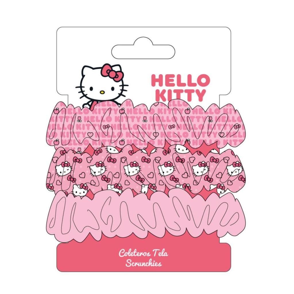 HELLO KITTY - Hair Accessories "Scrunchies" 3x