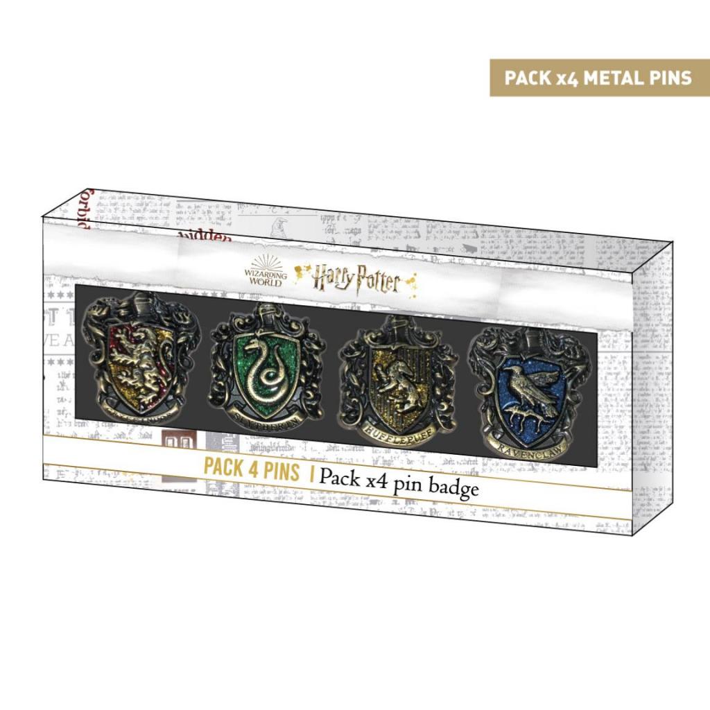 HARRY POTTER - The 4 Houses - Pack of 4 Metal Pin's