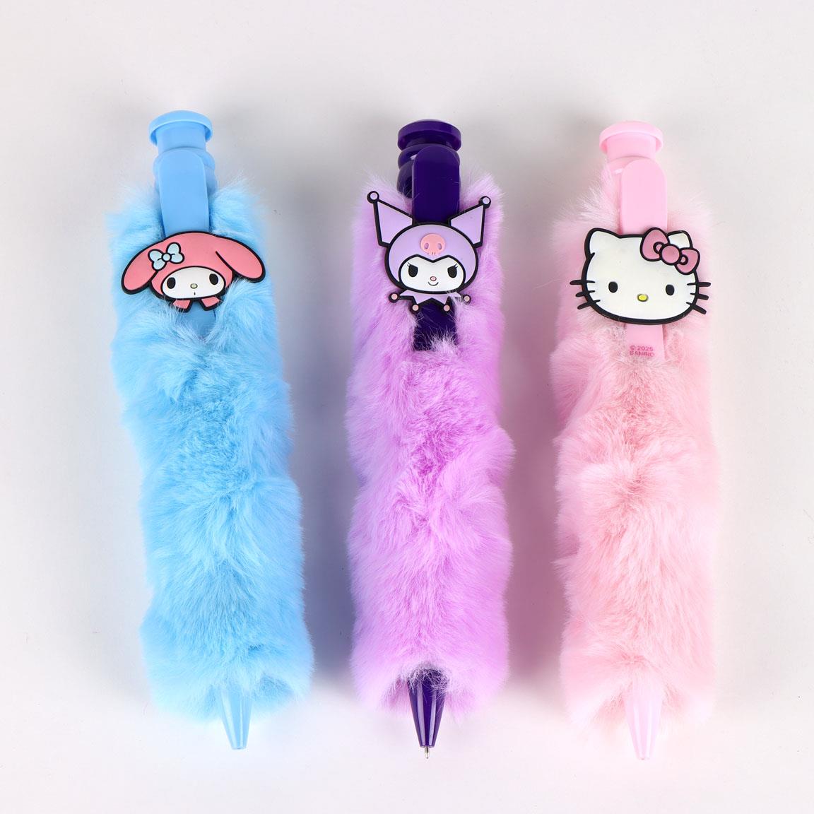 HELLO KITTY & Friends - Display of 12 Giant Fluffy Pen