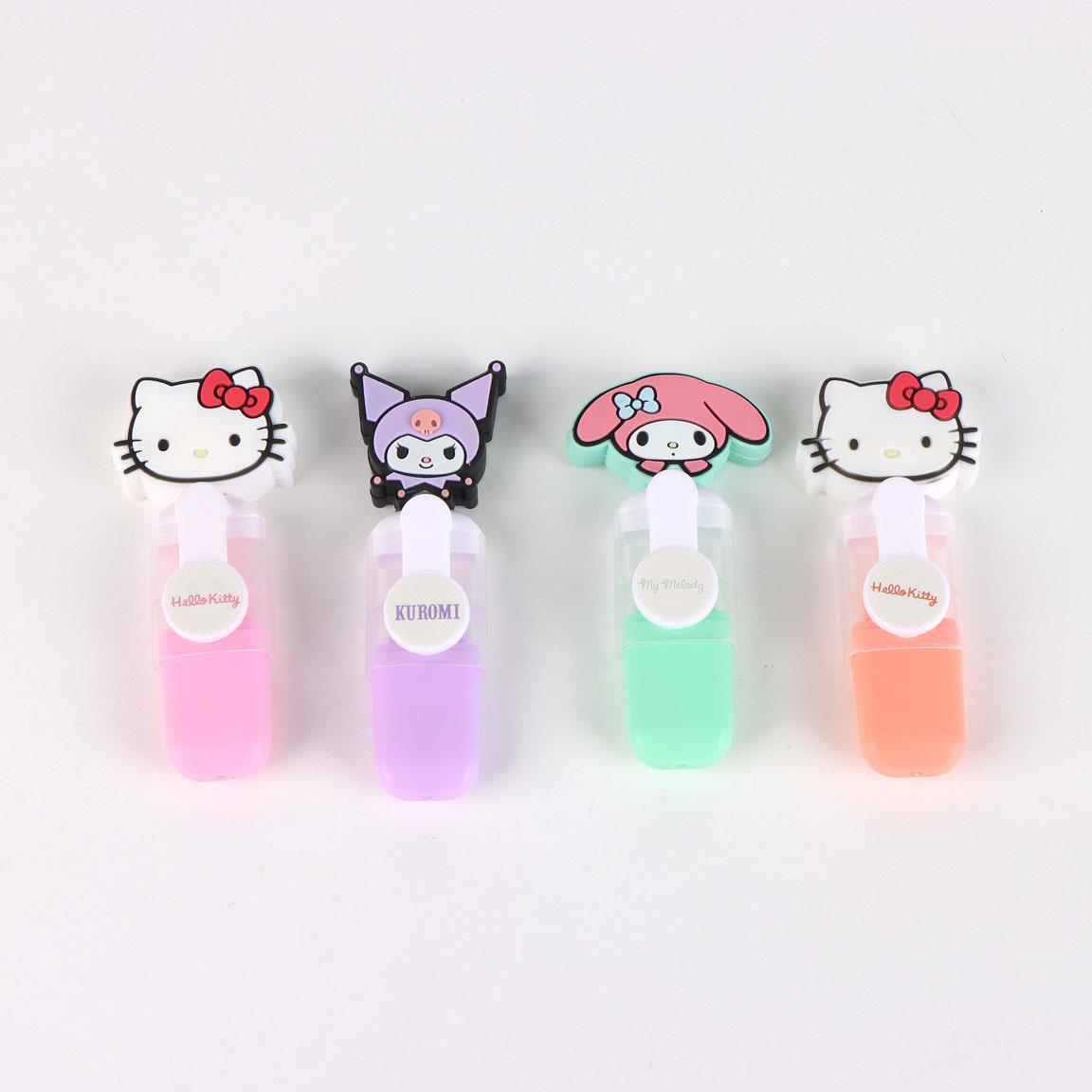 HELLO KITTY & Friends - Pack of 4 mini Highlighters "head"
