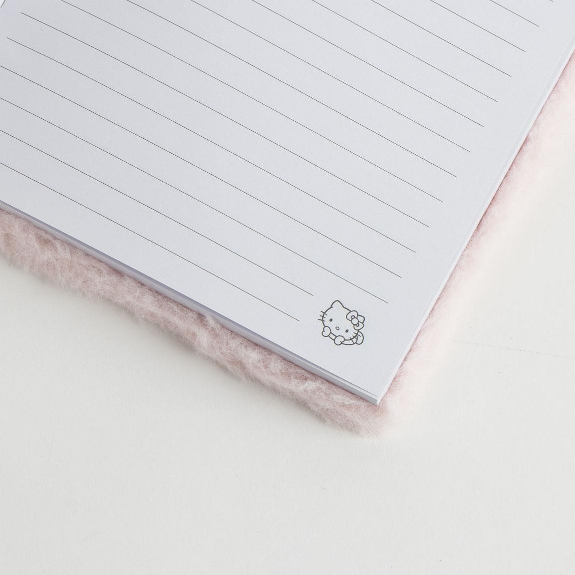 HELLO KITTY - Glitter - Premium Fur Notebook - Size A5