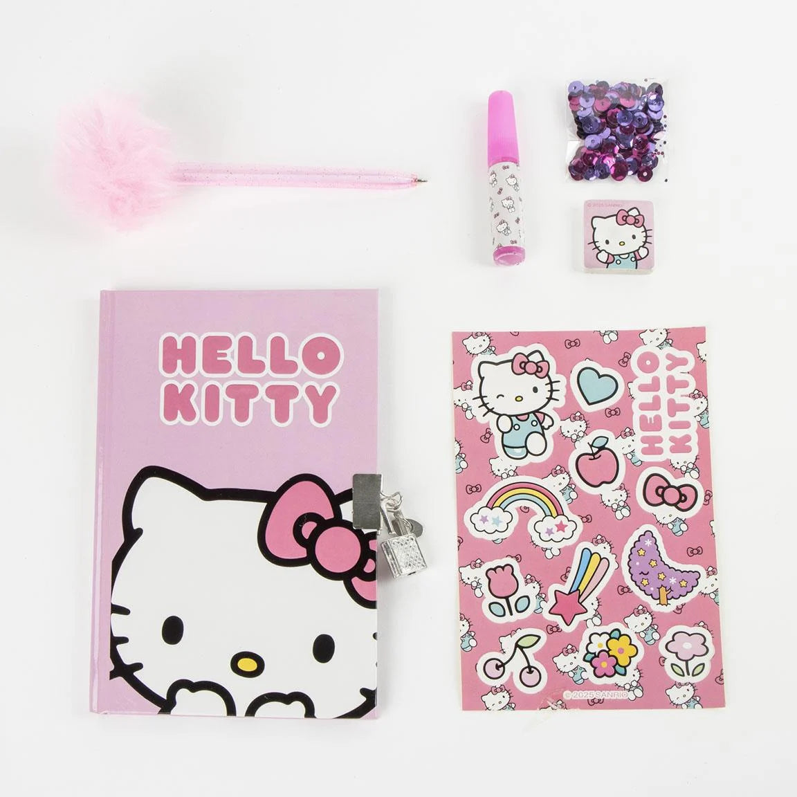 HELLO KITTY - Stationery Set - Diary + accessories 6pc.